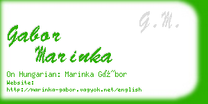 gabor marinka business card